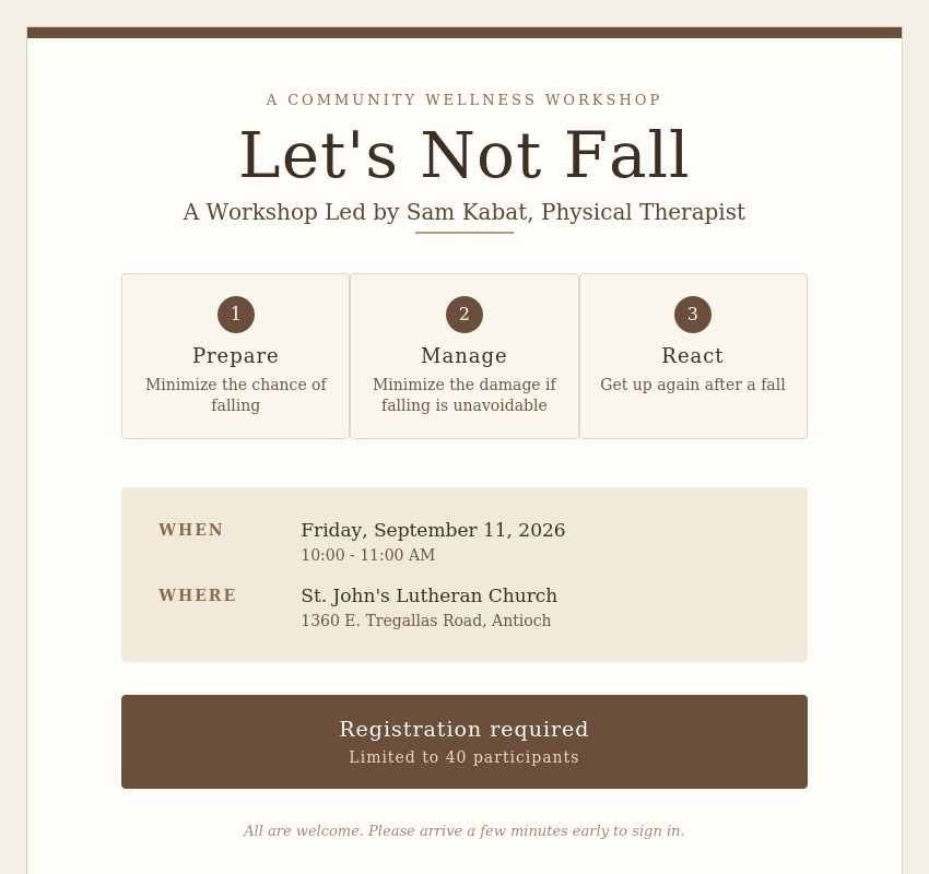 September 11: Let’s Not Fall